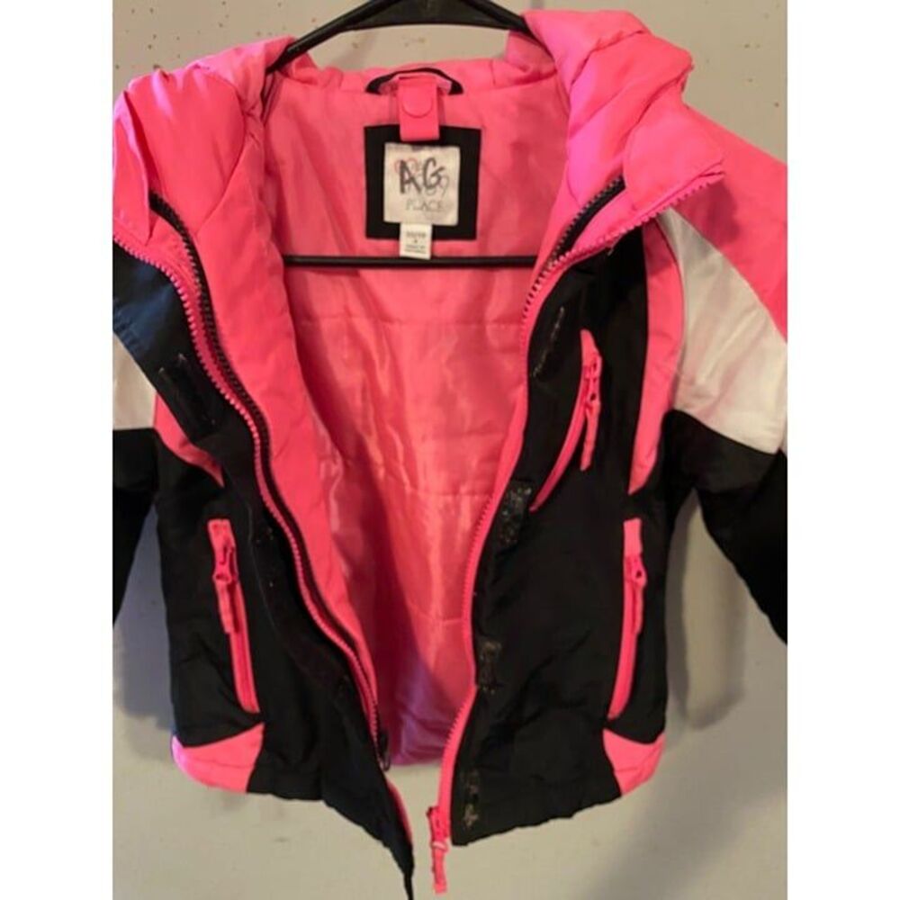 Big Dog 9 Pink & Black Hooded Winter Jacket XS